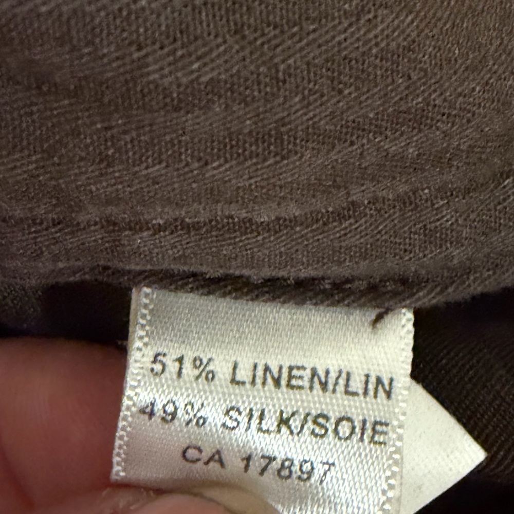 Banana Republic Espresso Linen & Silk Flare Pants - Picture 12 of 13